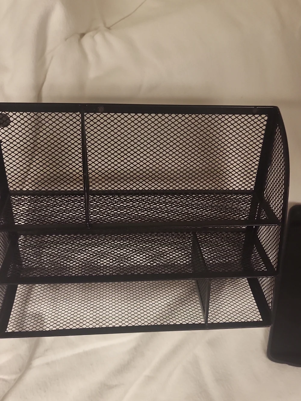 Black Metal Mesh Desk Organizer - Home Storage & Organization